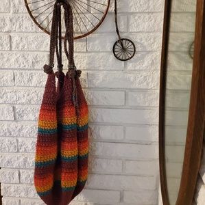 The Sak Boho Rainbow Crochet Hobo Bag